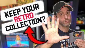 Retro video game collection with original cartridges, boxed games, discs and classic consoles showing common mistakes collectors should avoid.