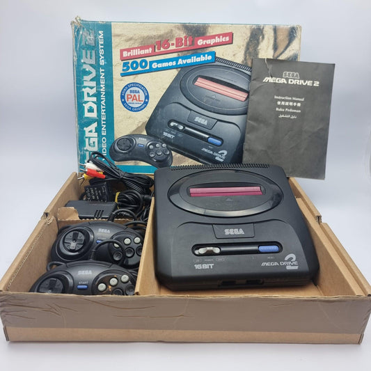 Retro gaming console bundle with games and controllers