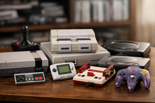 Authentic boxed retro video games and cartridges displayed as collectible gaming items for collectors researching long-term value.