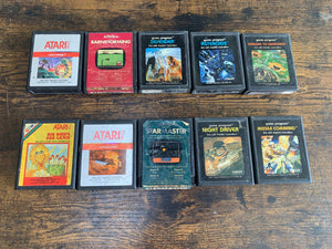 Collection of Atari game cartridges available at Retros.ae in the UAE