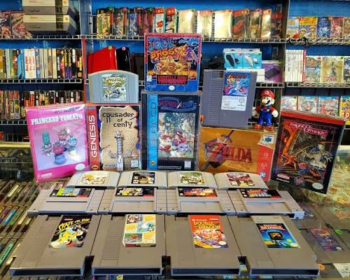 Collection of hidden gem retro video games for Nintendo, PlayStation, Sega, Dreamcast, and Game Boy displayed for collectors.