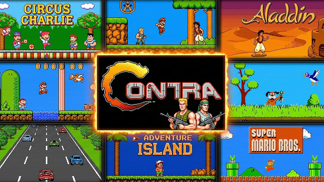 Classic 1990s retro video games for Nintendo, Game Boy, SEGA Mega Drive and original PlayStation displayed for nostalgic gamers and collectors.