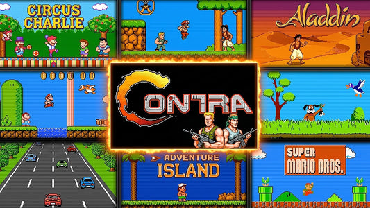 Classic 1990s retro video games for Nintendo, Game Boy, SEGA Mega Drive and original PlayStation displayed for nostalgic gamers and collectors.