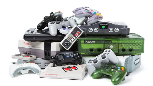 Classic Nintendo, PlayStation and Sega retro gaming consoles worth collecting in 2026 displayed together for video game collectors.
