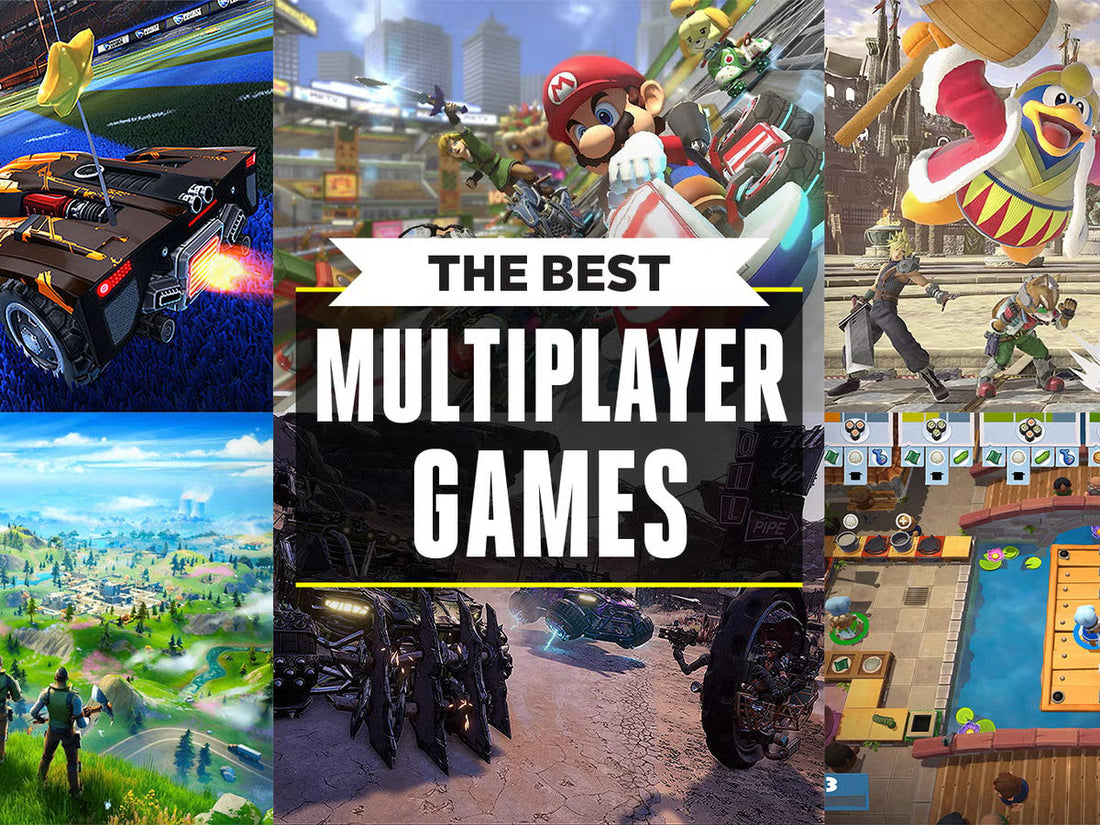 Classic retro multiplayer video games for Nintendo, PlayStation, SEGA, and Dreamcast featuring split-screen racing, fighting, and cooperative gameplay.