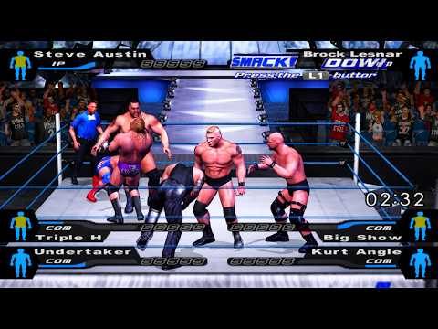 Original PlayStation 2 console, controllers and classic PS2 multiplayer games for retro couch co-op gaming.