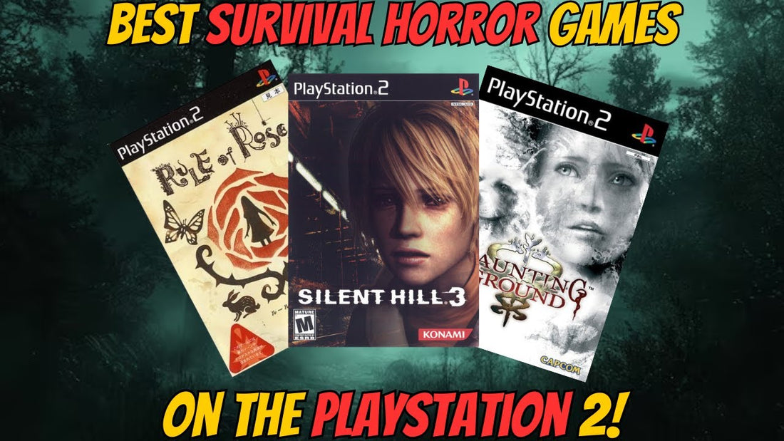 Collection of classic PS1 and PS2 survival horror games including Silent Hill, Resident Evil, Fatal Frame, Rule of Rose, and Kuon.