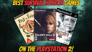 Collection of classic PS1 and PS2 survival horror games including Silent Hill, Resident Evil, Fatal Frame, Rule of Rose, and Kuon.