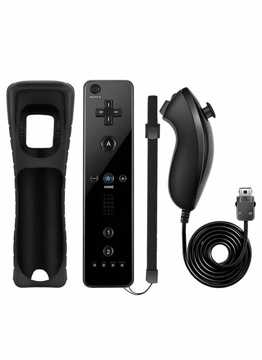 Original Nintendo Wii accessories including Wii Remote, Nunchuk, sensor bar and Classic Controller for retro gaming collectors in Dubai UAE.
