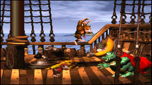 Donkey Kong Country gameplay on Super Nintendo featuring pre-rendered graphics