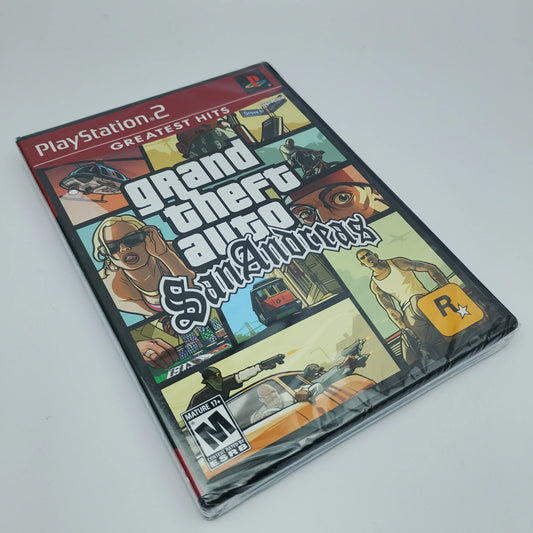 Factory-sealed PlayStation 2 games in original unopened packaging displayed for retro game collectors.
