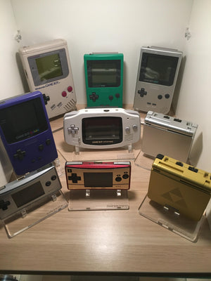 Retro Game Boy Color collection shelf