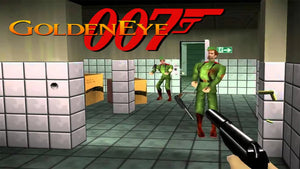 GoldenEye 007 gameplay on Nintendo 64, a classic console FPS