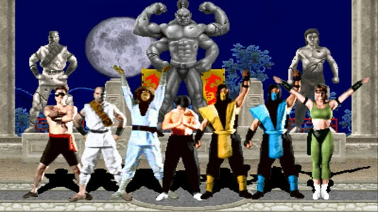 Original Mortal Kombat arcade cabinet released in 1992 by Midway Games