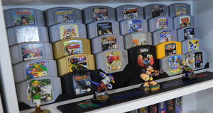 Collection of Nintendo 64 game cartridges available at Retros.ae in the UAE