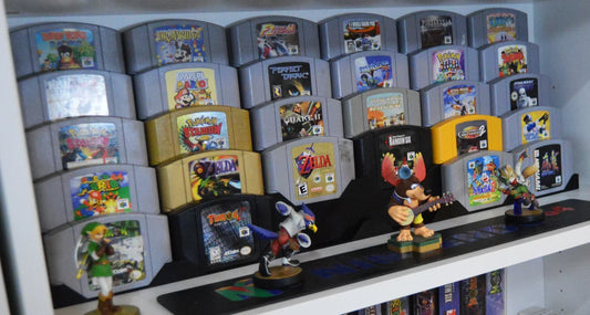 Collection of Nintendo 64 game cartridges available at Retros.ae in the UAE