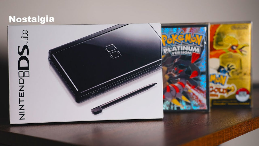 Nintendo DS Lite handheld bundle with Pokémon Nintendo DS games