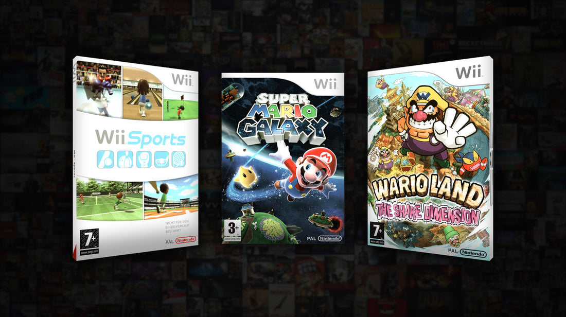 Authentic Nintendo Wii game collection featuring popular Nintendo titles