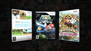 Authentic Nintendo Wii game collection featuring popular Nintendo titles