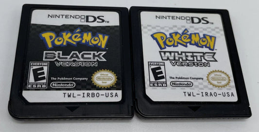 Pokémon Black and White Nintendo DS cartridges comparison
