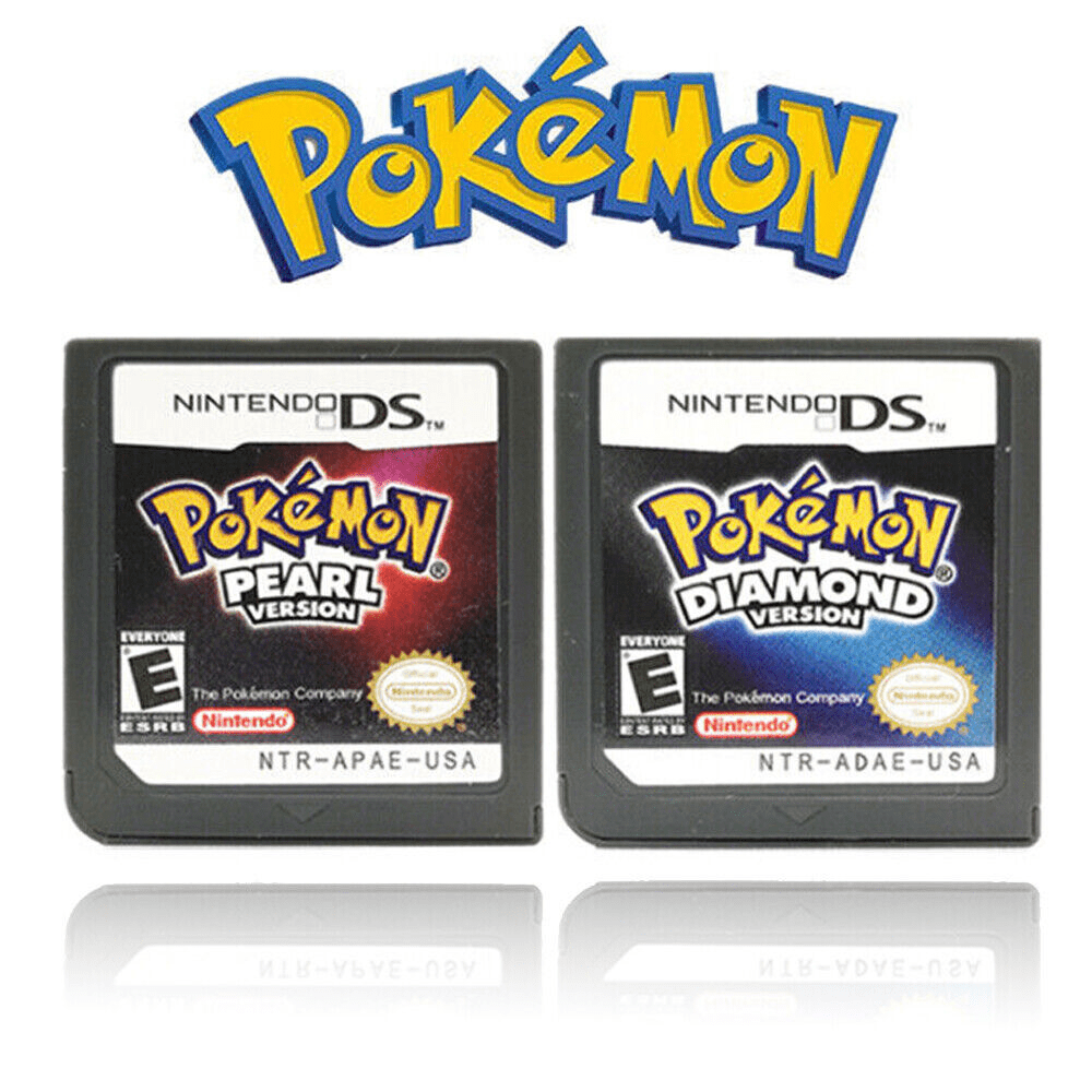 Pokémon Diamond and Pearl Nintendo DS cartridges comparison