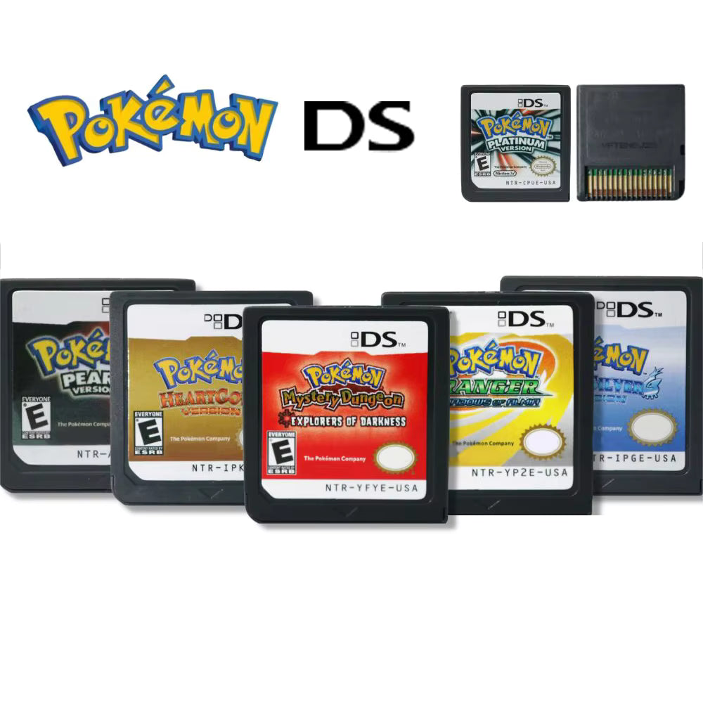 Collector-grade Pokémon Nintendo DS games and authentic cartridges