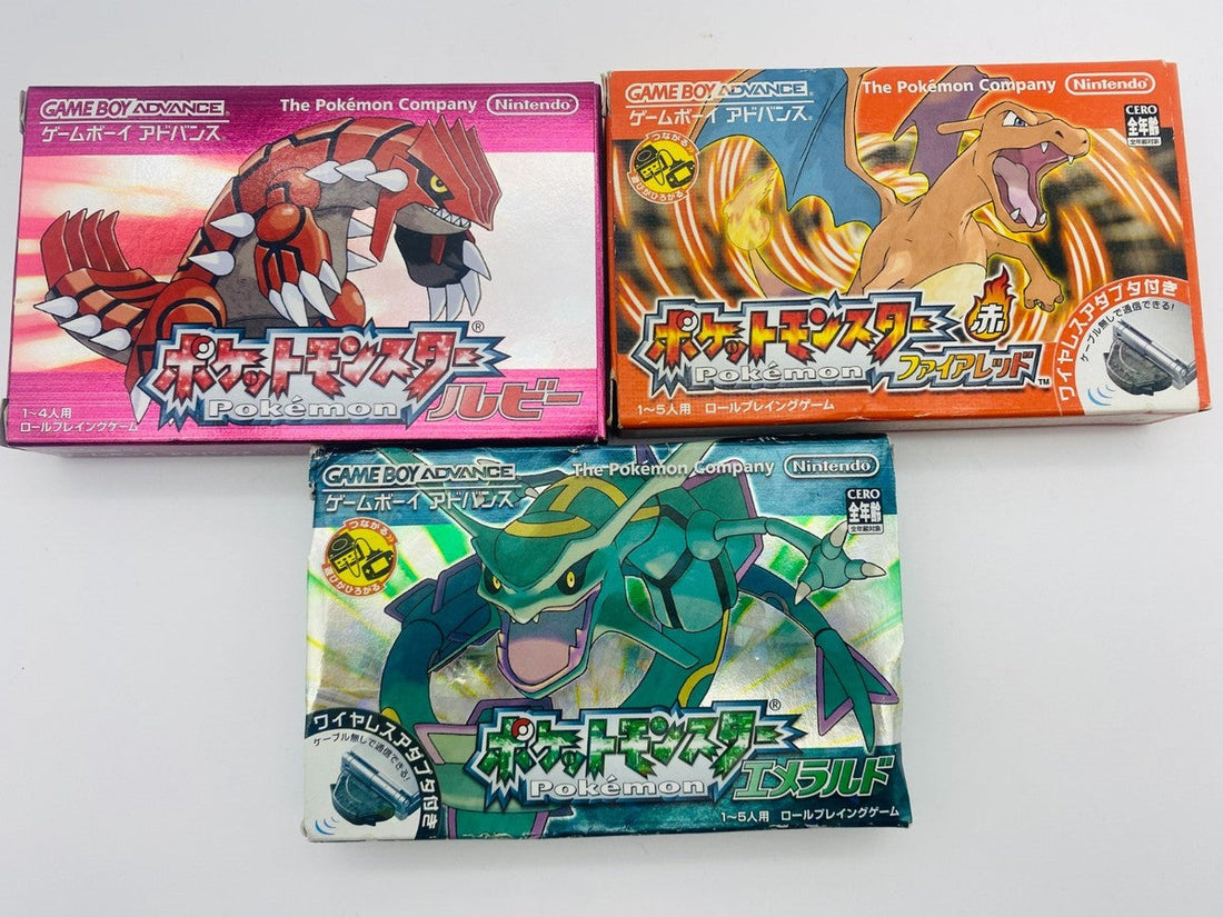 Collector-grade Pokémon Game Boy Advance games and authentic cartridges