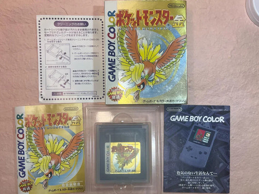 Authentic Pokémon Gold Nintendo Game Boy Color cartridge for collectors