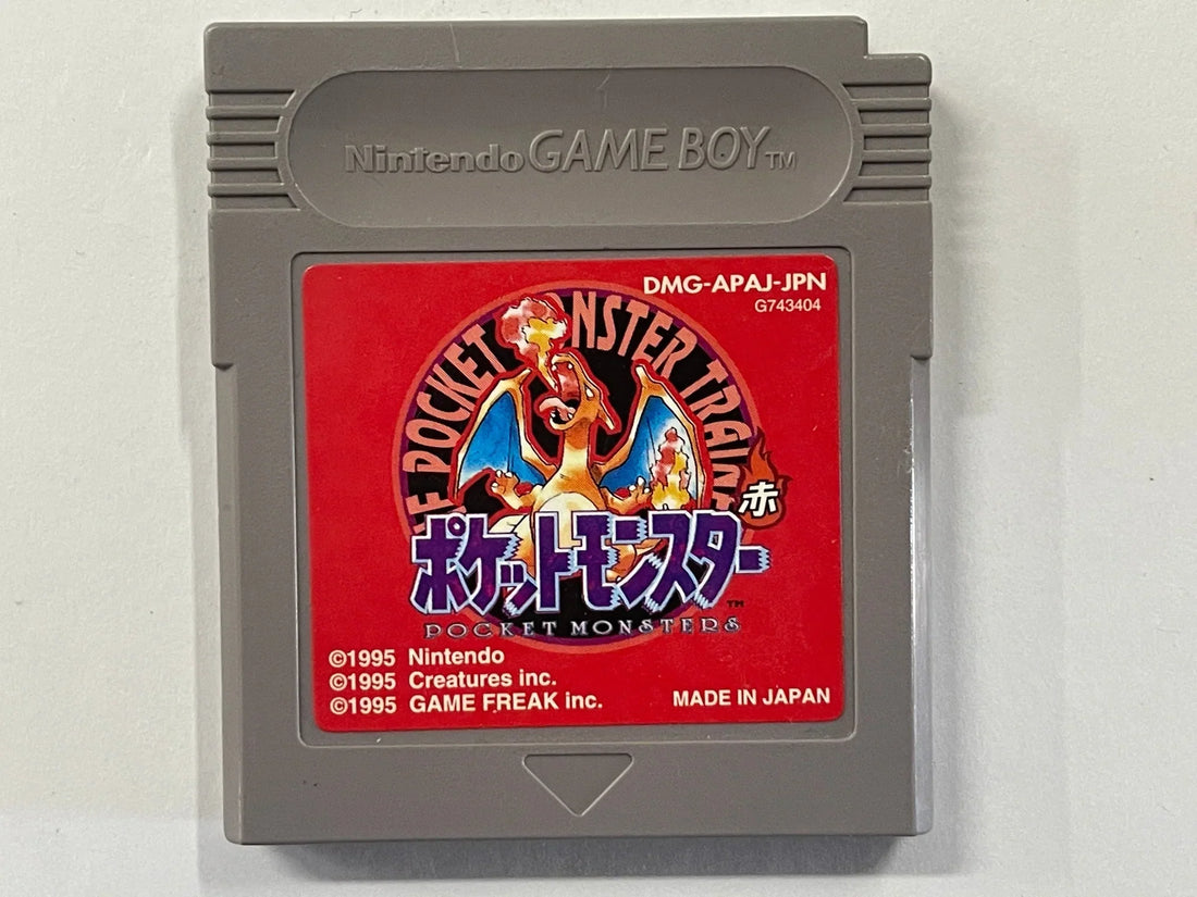 Authentic Pokémon Red Nintendo Game Boy cartridge for collectors