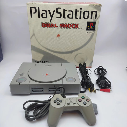 Collection of classic PS1 console games and retro PlayStation products in the UAE