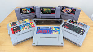 Japanese NTSC-J, North American NTSC-U/C, and PAL retro video game variants compared by packaging and artwork.