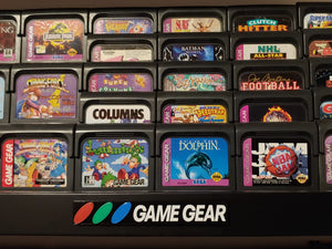 Collection of Sega Game Gear game cartridges available at Retros.ae in the UAE