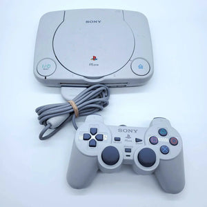 Original Sony PlayStation 1 console with classic PS1 games and accessories for retro gaming collectors in the UAE