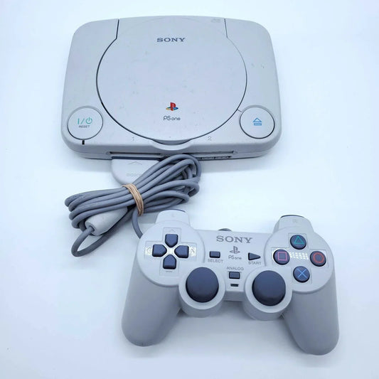 Original Sony PlayStation 1 console with classic PS1 games and accessories for retro gaming collectors in the UAE