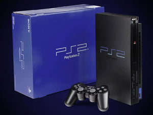 Original Sony PlayStation 2 console with classic PS2 games and accessories for retro gaming collectors in the UAE