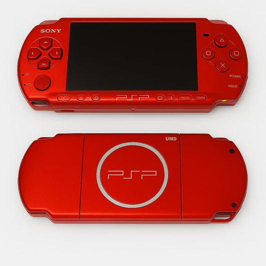 Collection of classic Sony PSP handheld consoles and retro PlayStation games in the UAE
