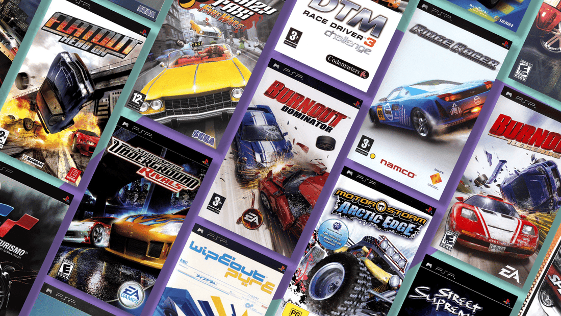 Best Sony PSP racing games in 2026 featuring Burnout Legends Gran Turismo Midnight Club and Ridge Racer