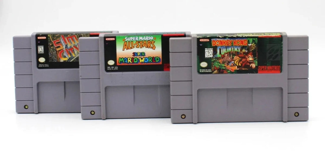 Original Super Nintendo SNES game cartridges and Japanese Super Famicom games available from Retros.ae in Al Karama, Dubai, UAE.