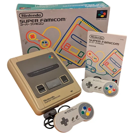 Japanese Famicom Super Famicom Sega Saturn and PlayStation consoles compared with Western retro gaming systems
