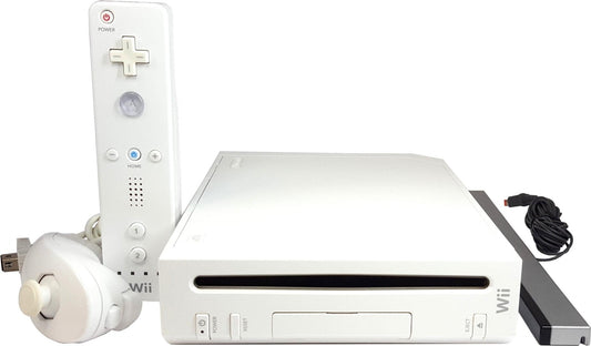 Nintendo Wii console with controller and sensor bar