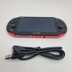 Sony PSVITA 2000 (Black/ Neon Pink) - Modded