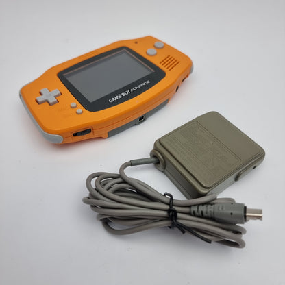 Game Boy Advance with Customized power adapter (Spicy Orange)
